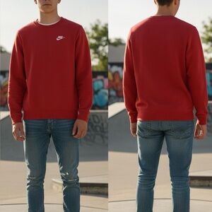 Nike Men's Bold Red Crewneck Sweater size xs